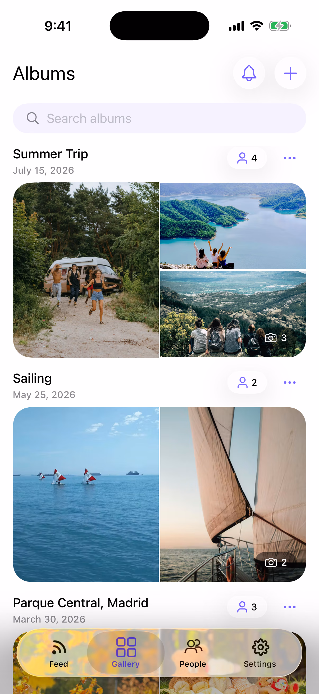 PicPocket Albums Interface