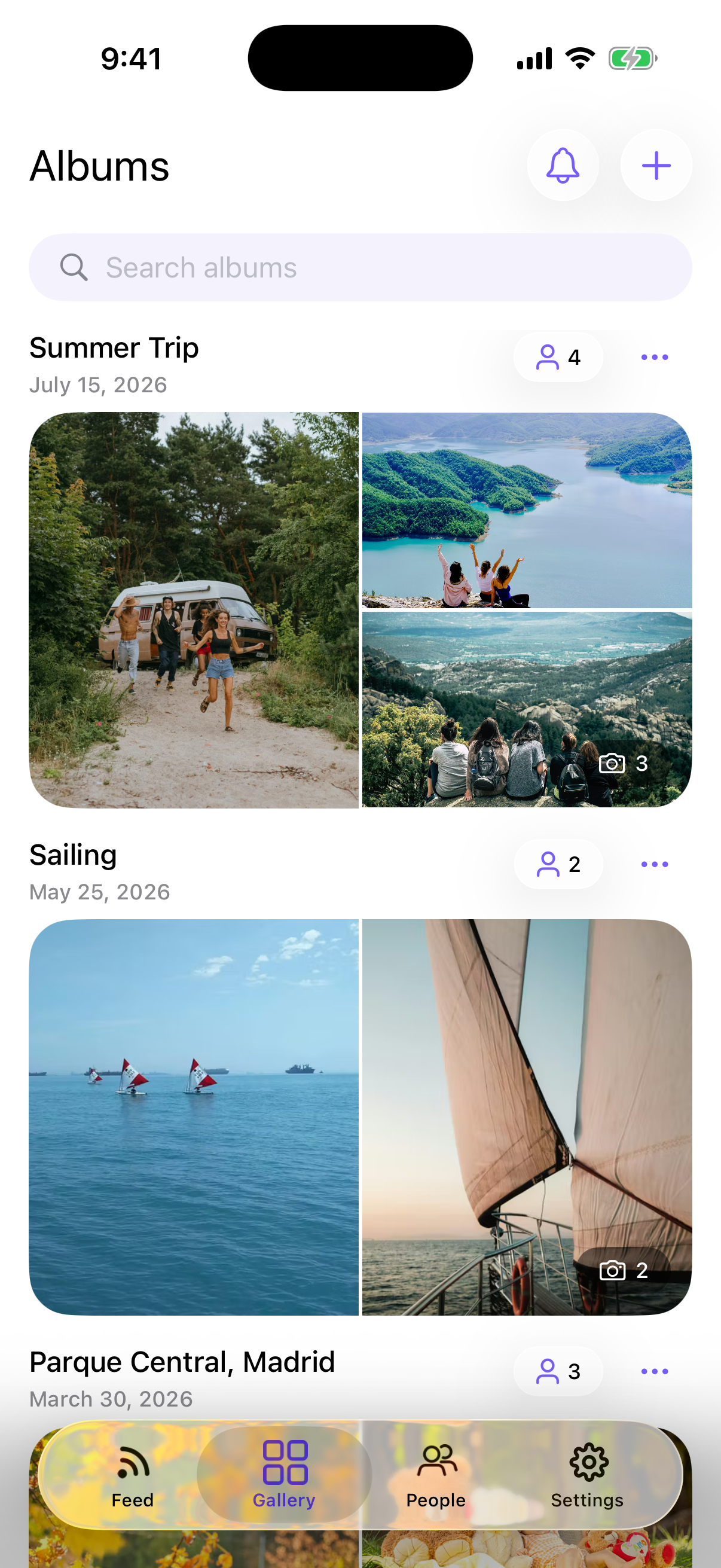 Shared Albums Interface
