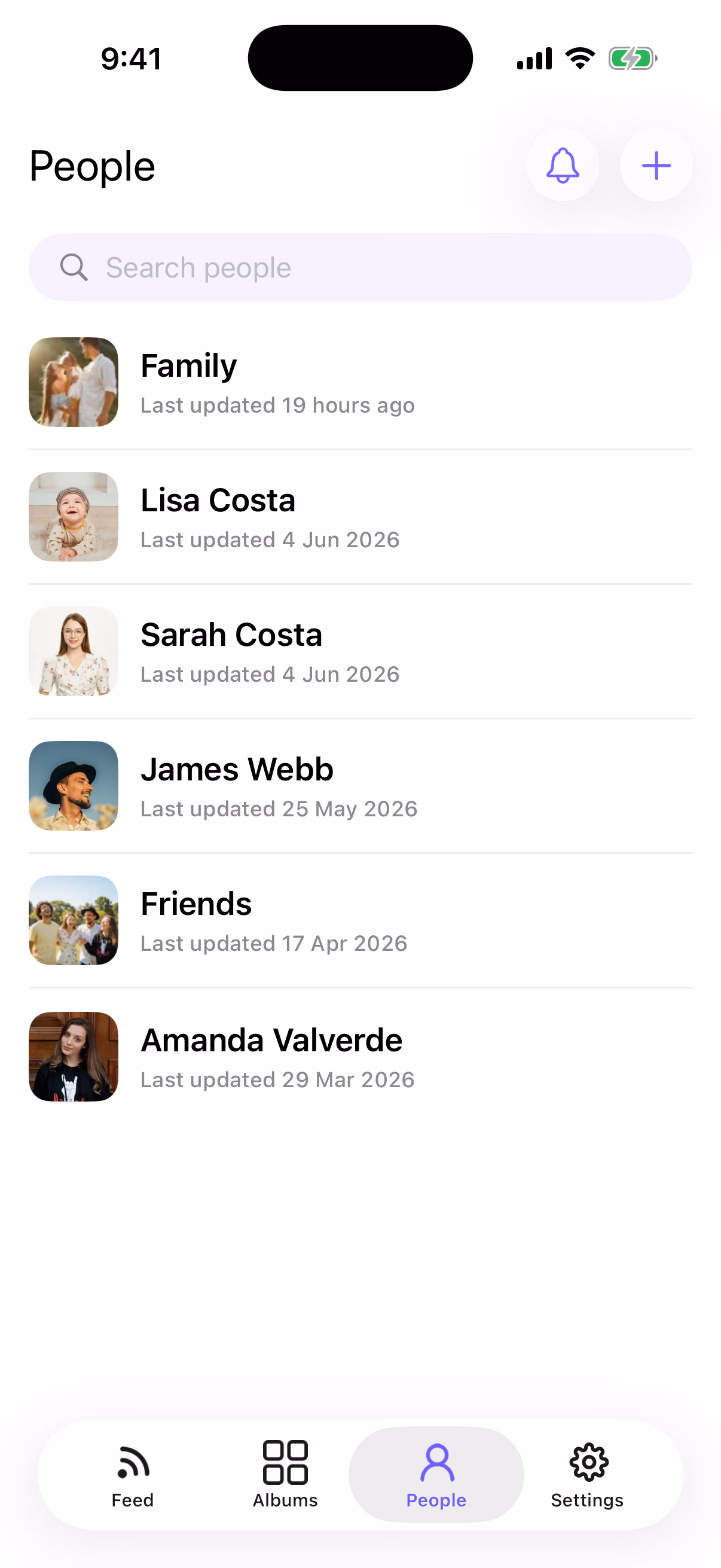 PicPocket Albums Interface