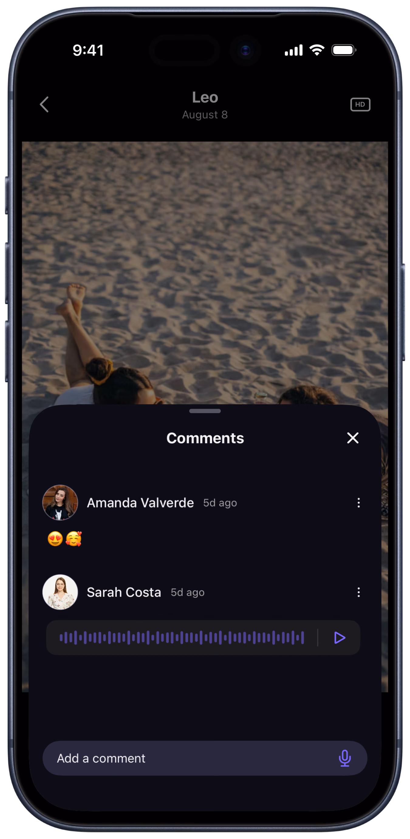 Comments & voice notes