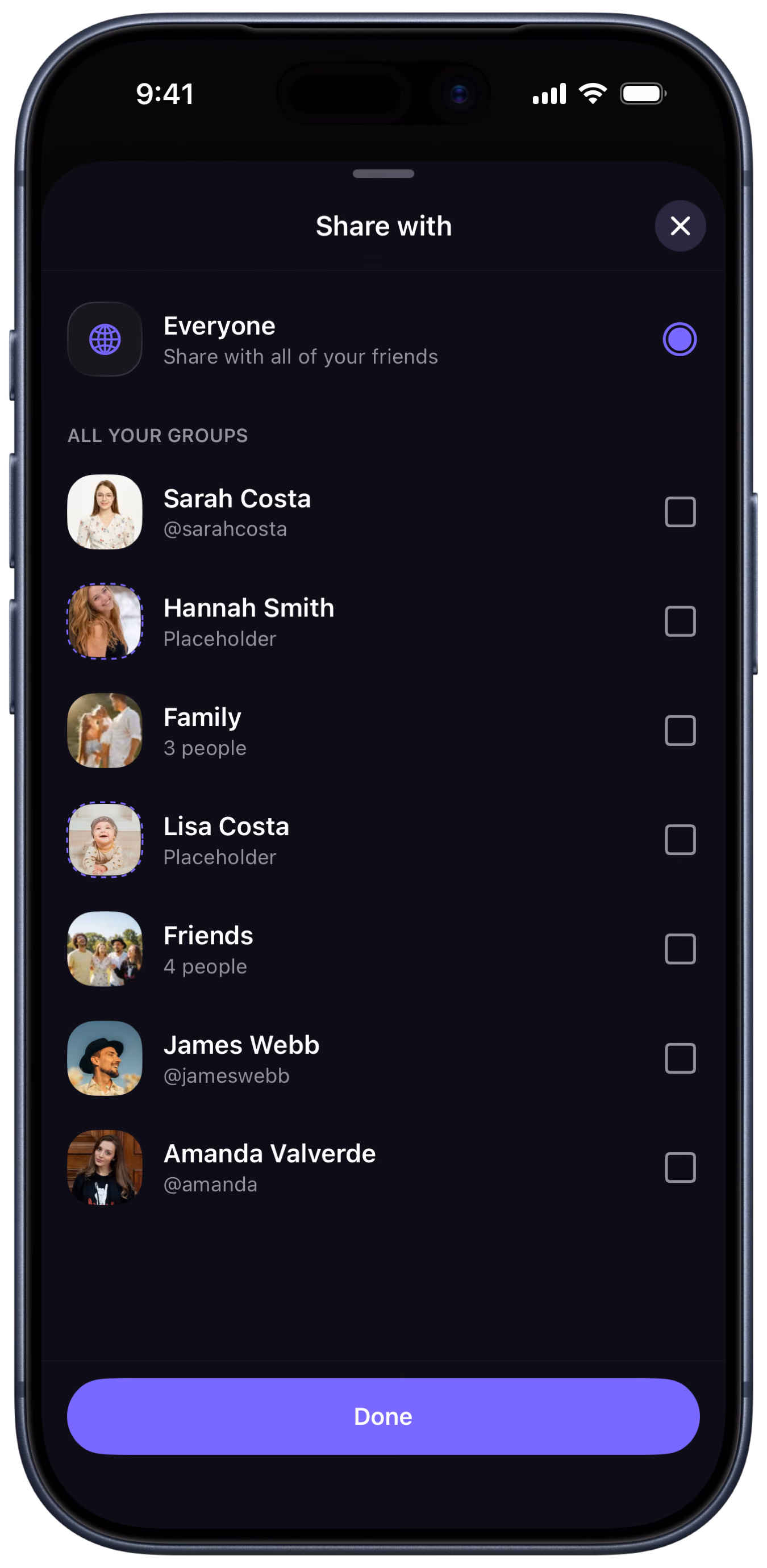 Choose your audience